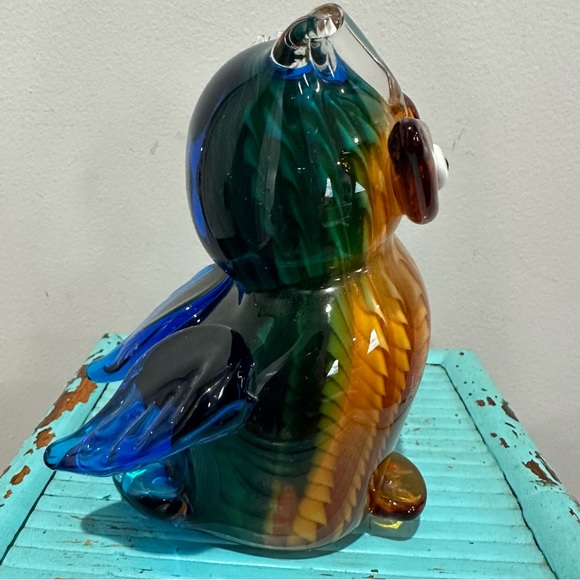 Art Glass Owl Paperweight - Picture 5 of 12